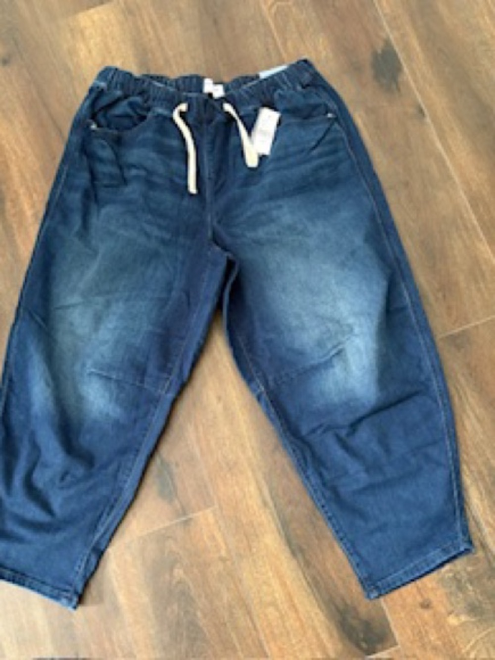 NWT Lane Bryant Cloud Knit Drawstring Barrel Jeans
